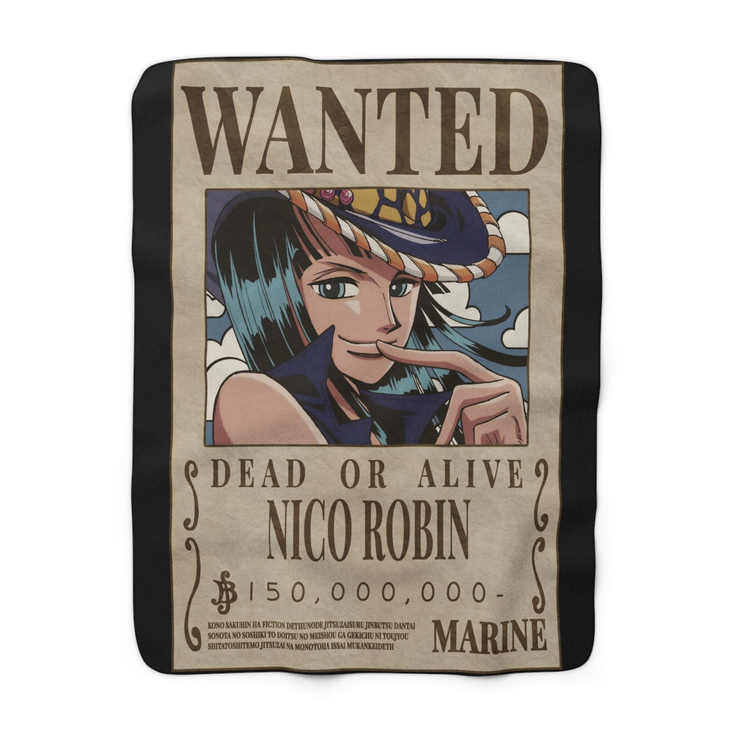 Wanted Nico Robin Fleece Blanket