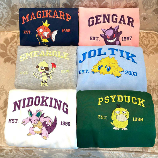 Embroidered Poke Character Hoodie *160 to choose from*