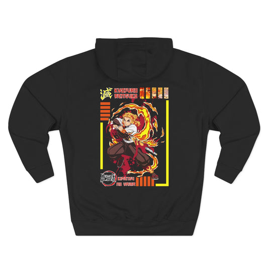 Demon Slayer Kyojuro Rengoku Fleece Hoodie