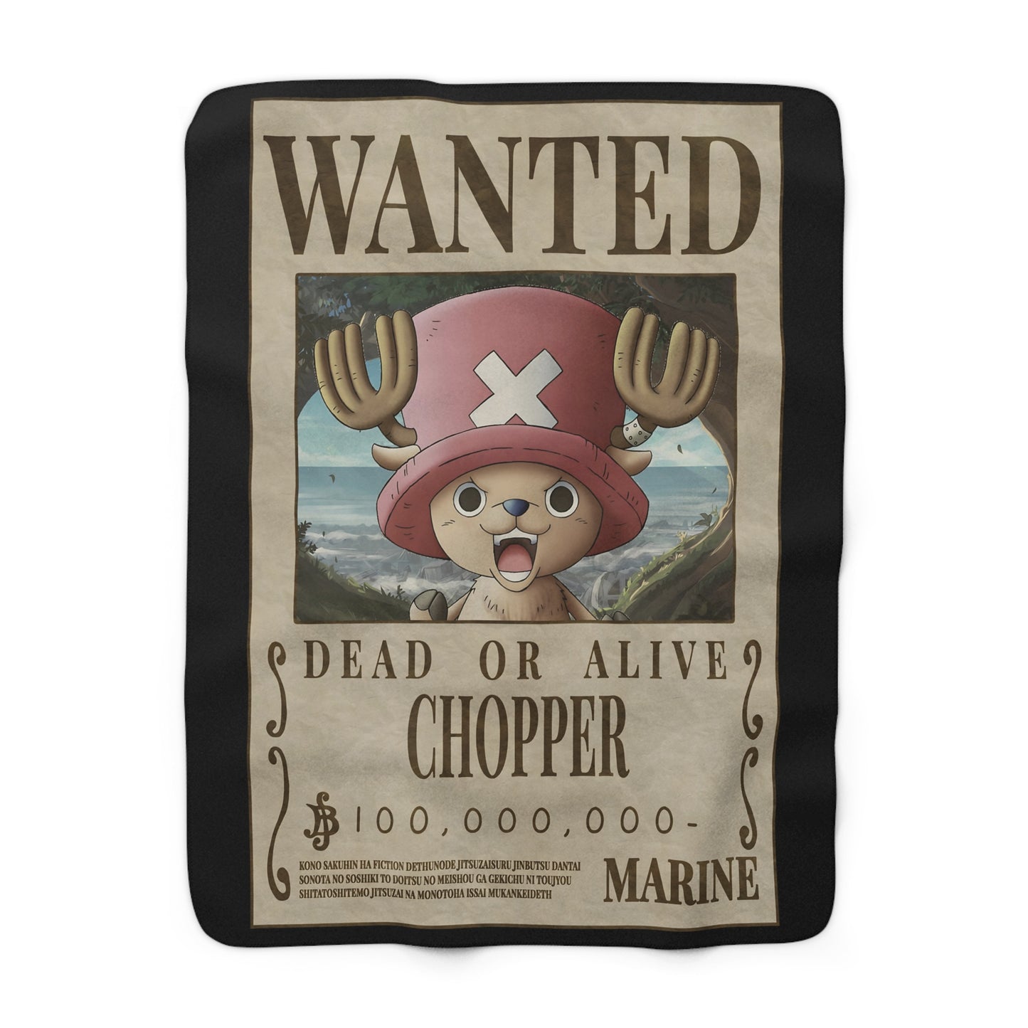 Wanted Chopper Sherpa Fleece Blanket