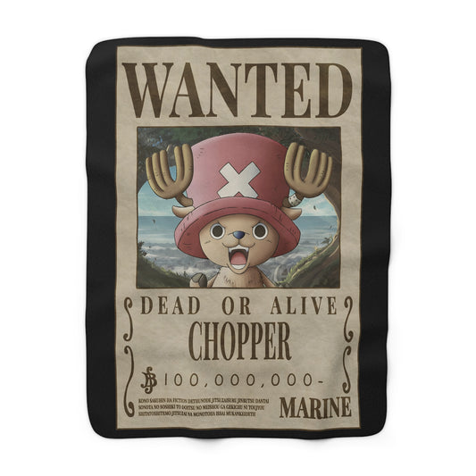 Wanted Chopper Sherpa Fleece Blanket