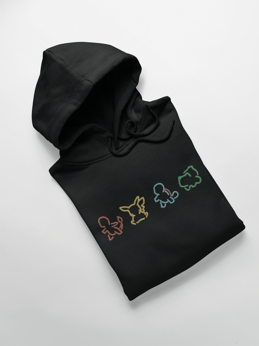 Gen 1 starter pokemon Embroidery Hoodie